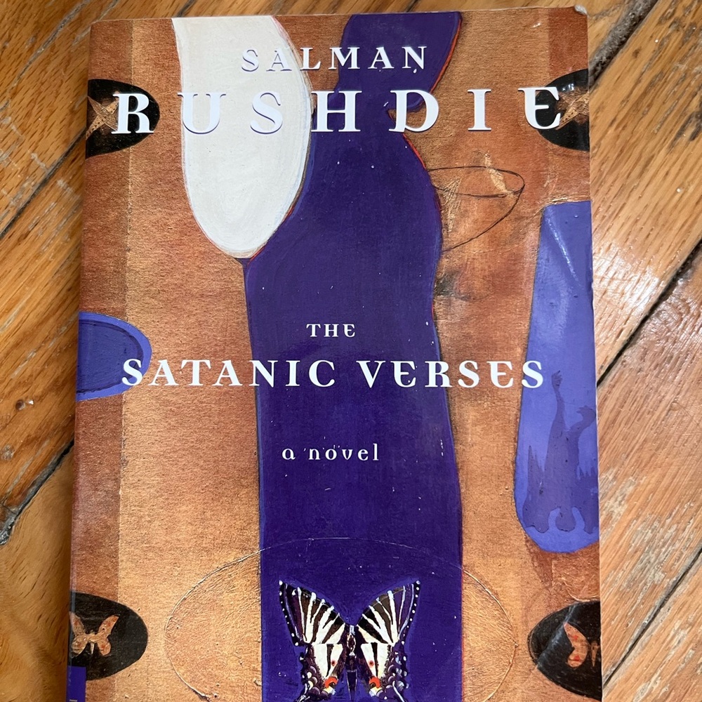 The Satanic Verses by Salman Rushdie - Purple & Tan Cover